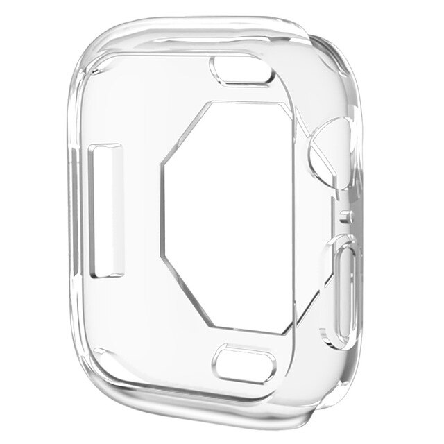 Vesker til eple se myk silikon støtfanger deksel urkasse til iwatch serie 4 rammebeskyttelse 44mm 40mm størrelse anti-sjokk: Gjennomsiktig / til serie 4 44mm