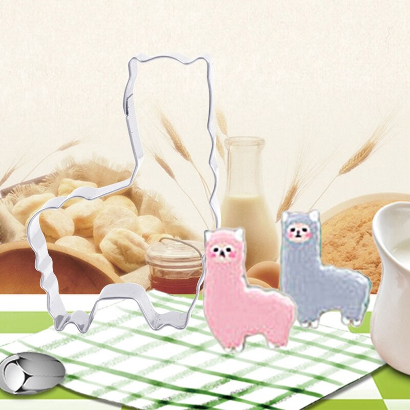 1 stks Dier Alpaca Vorm Biscuit Mold Bakvormen Fondant Cakevorm DIY Suiker ambachtelijke 3D Gebak Cookie Cutters Bakken Tools