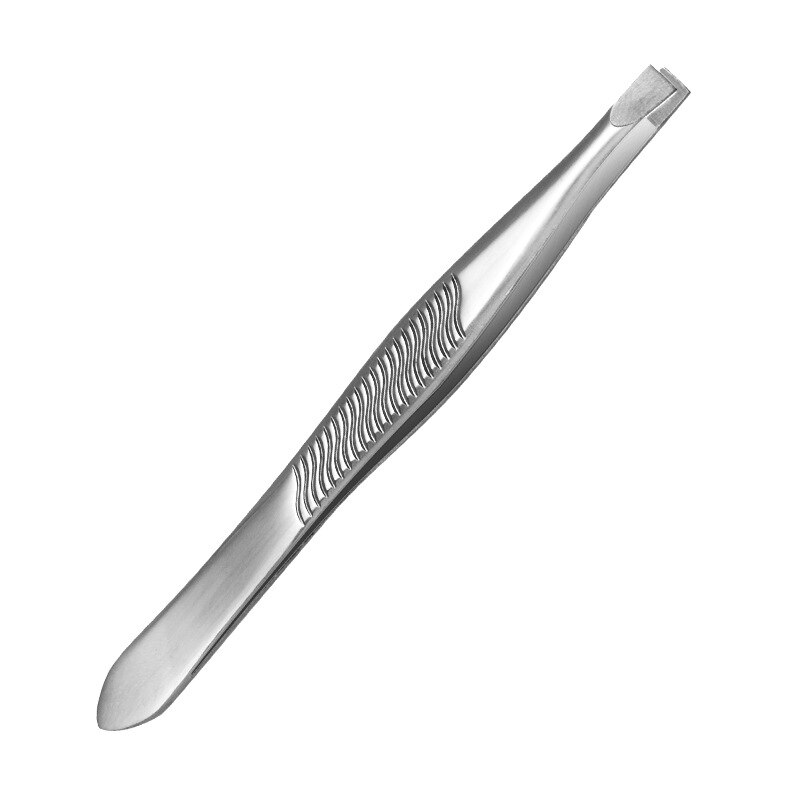 Golding-Pinzas para cejas de acero inoxidable, Punta inclinada, recortadora de depilación, Clip para pestañas, herramientas de maquillaje de belleza: LAW