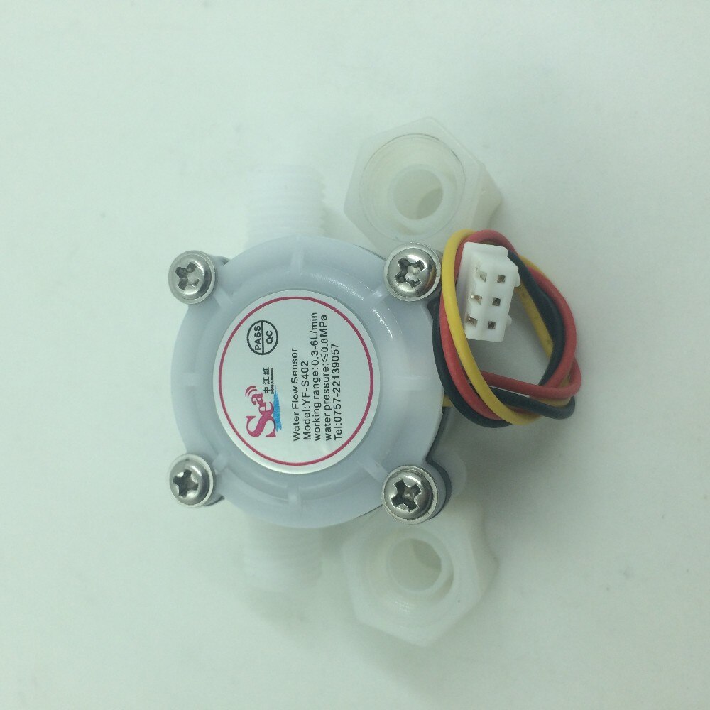 2 stk vannstrømssensor bryter meter teller indikator 0.3-6l/ min  dc3-24v ro kaffemaskin vannrenser flowmeter f= 73* ql/min