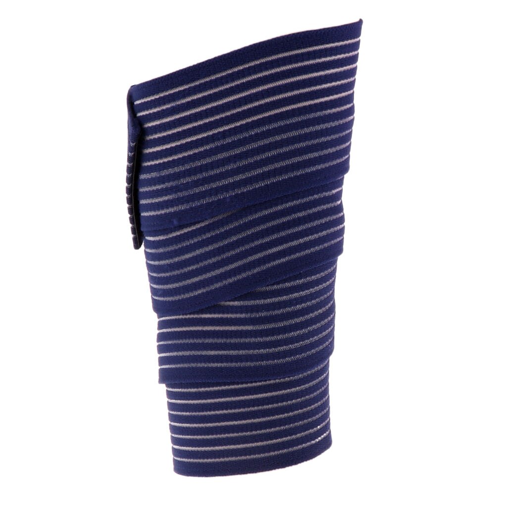 Compression Bandage Wraps, Elastic Straps Support Protector for Legs Thighs Knee Calf Leg Cyacling Climbing Trainning Access: Blue 120cm