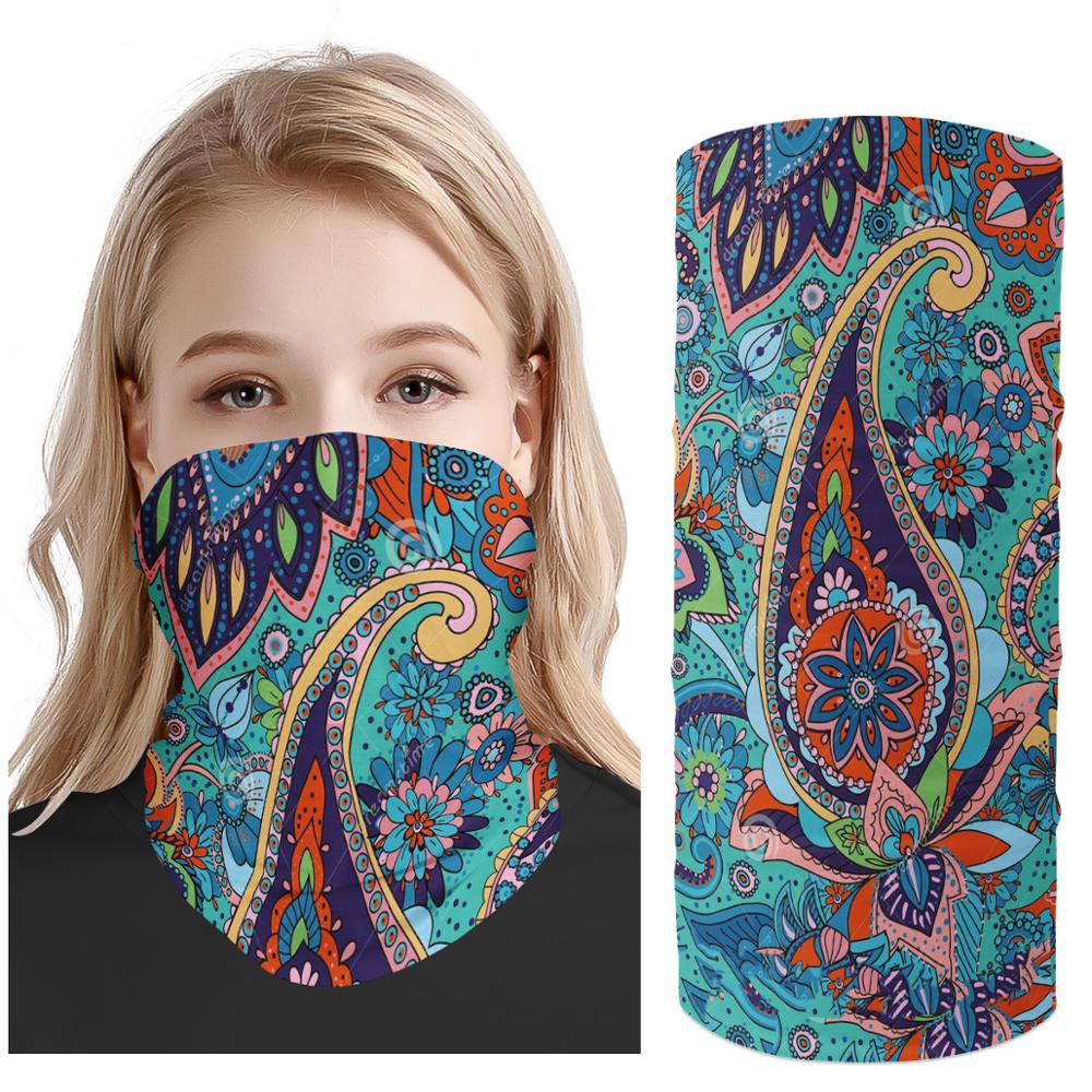Polynesia Traditional Protective Head Scarf Women UV Protection Magic Face Cover Scarf Dust Wind Bandana Balaclava: tj06z28