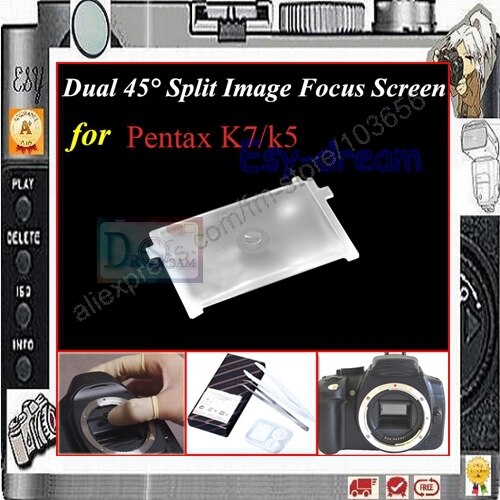 Dual 45 degree Split Image Focus Focusing Screen for Pentax K3 K5 K7 K30 PR139