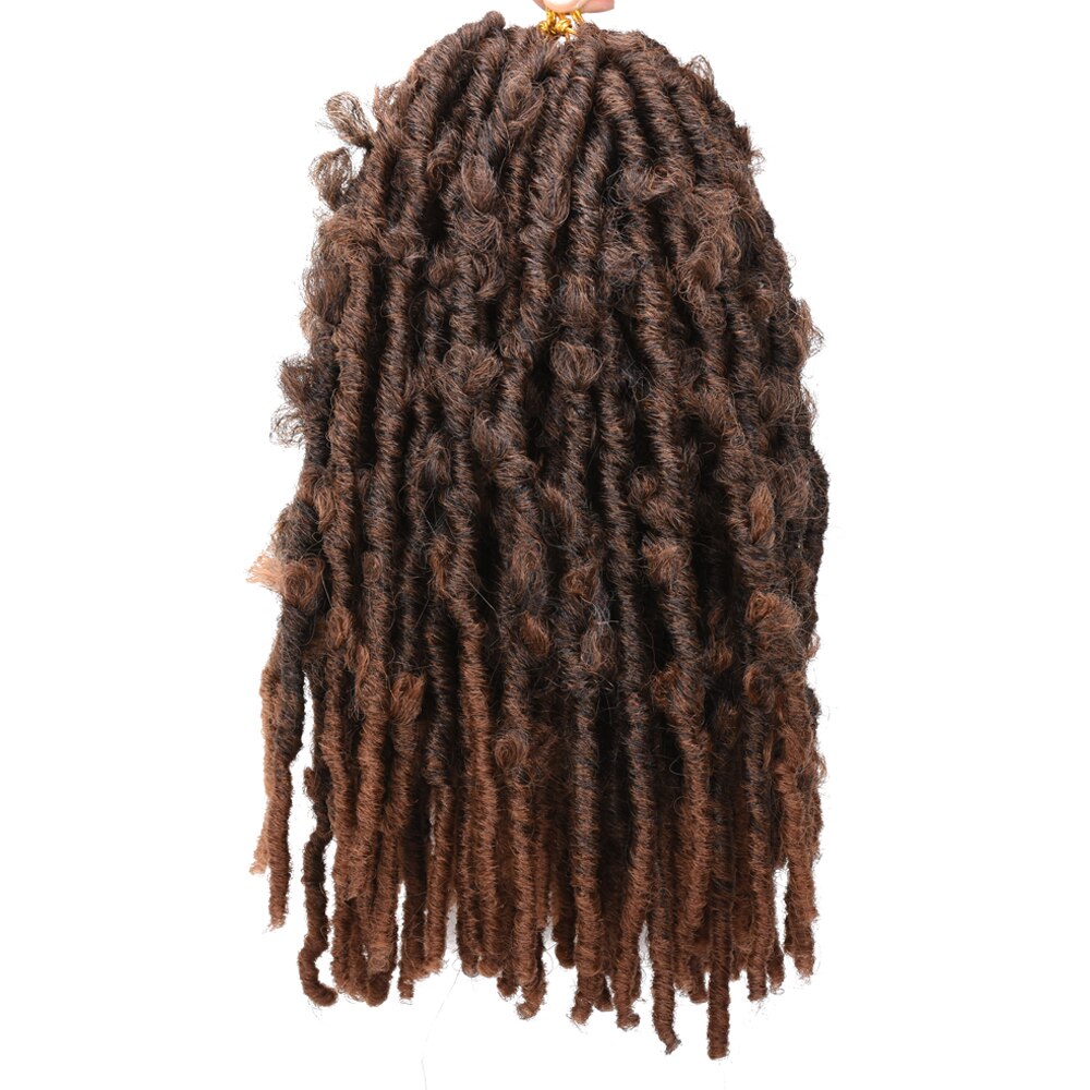 Butterfly Locs Crochet Hair 12inch Synthetic Distressed Faux Locs Crochet Braids Pre Looped Natural Messy Pre-twisted Braids: T1B/30 / 3Pcs/Lot