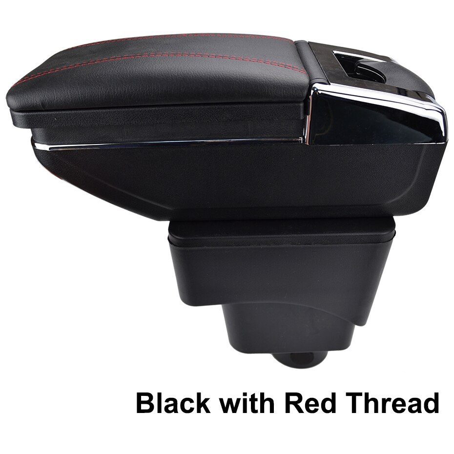 Car Armrest Arm Rest For Ford Ecosport Center Centre Console Storage Box Rotatable: Red Thread