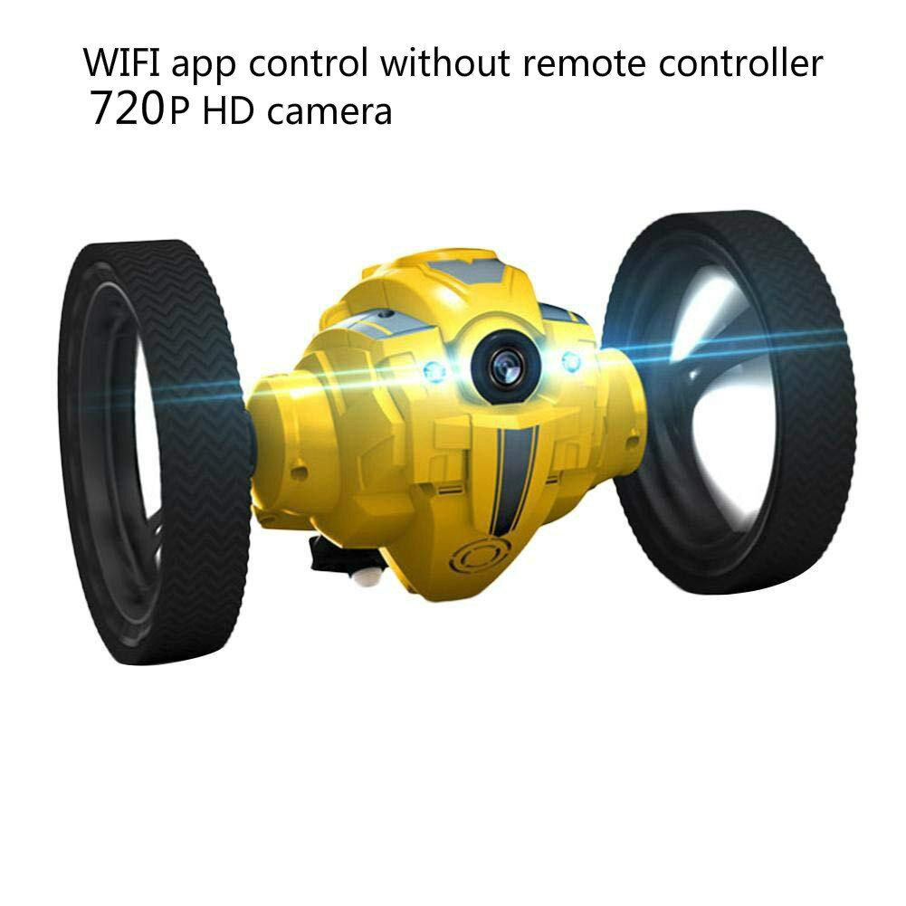 WiFi RC Prank Stunt i Toy High Speed Video Remote Control Jumping Car LED Headlight Smart Bounce Racer Christmas Camera