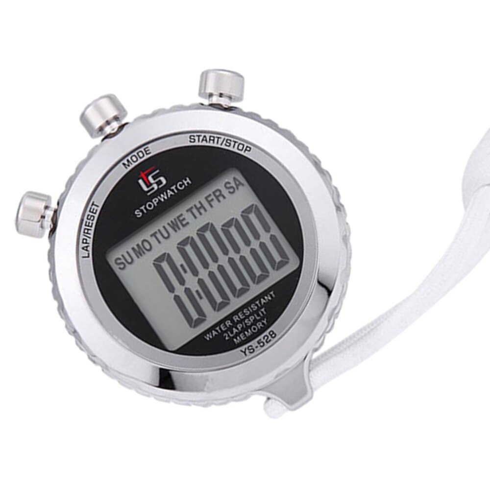 1 Pc Digital Timer Movement Sports Stopwatch Multi-function Electronic Timer Time Record Device for School Sports Game (Silver)