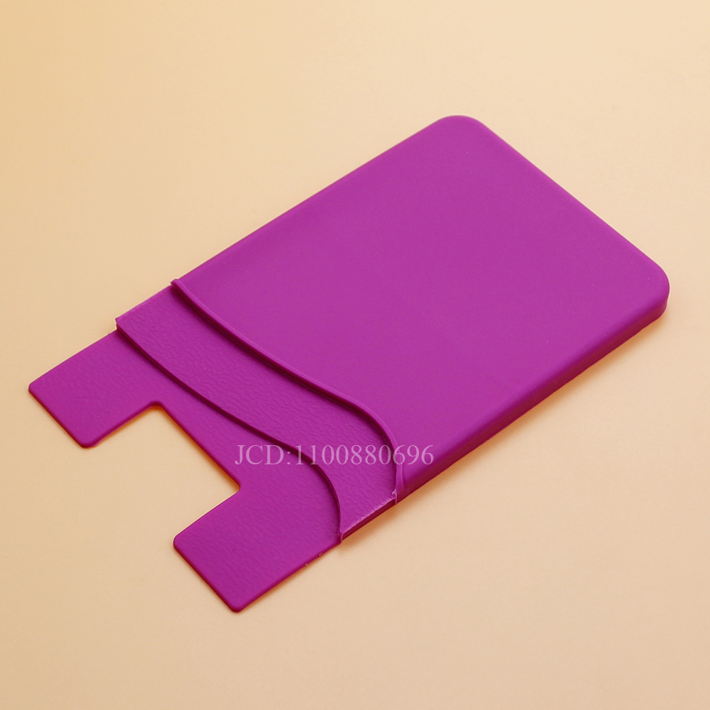 Tarjetero de silicona para teléfono móvil, funda tipo billetera, bolsillo para casi todos los teléfonos móviles: Verde