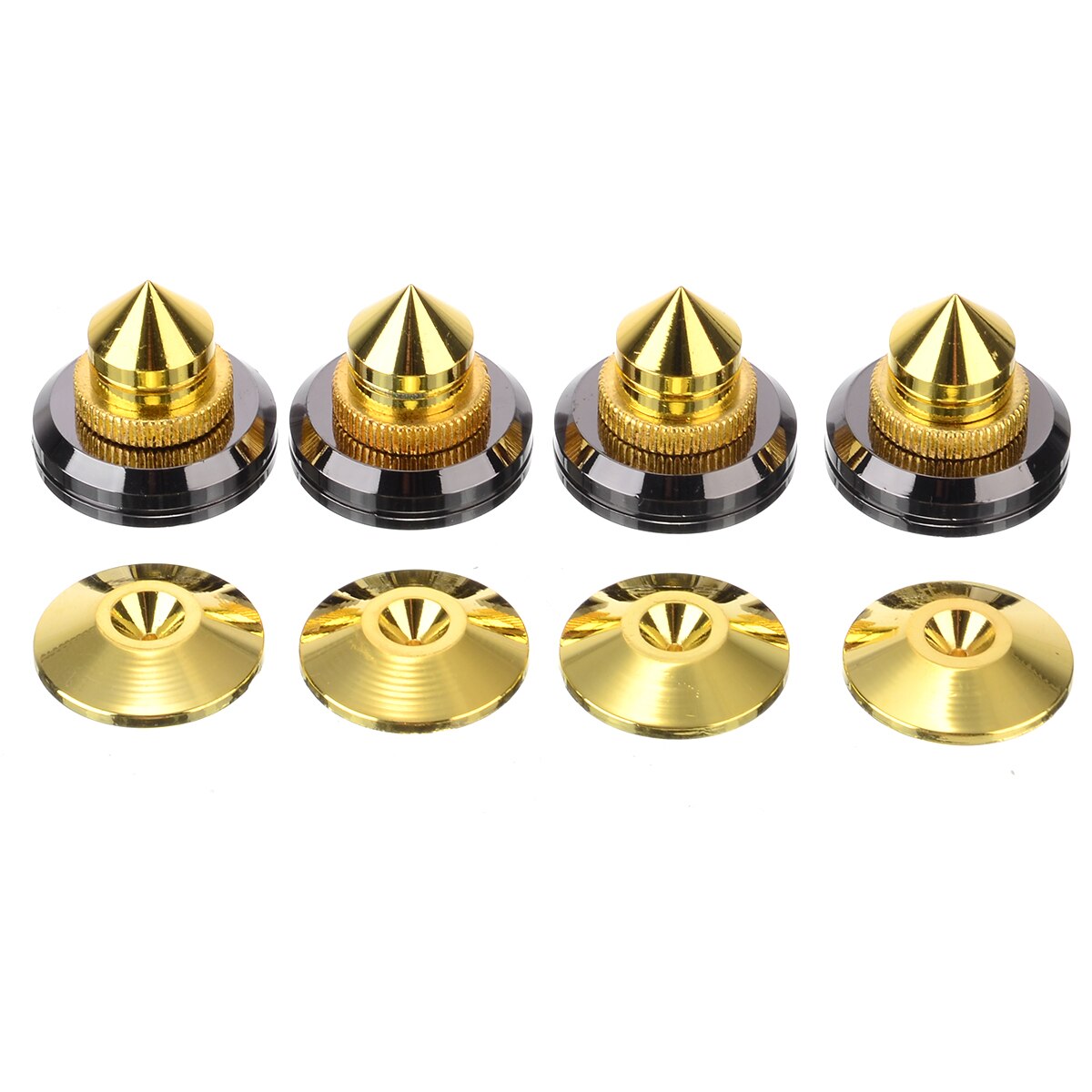 Newest 4pcs/sets Speaker Isolation Spikes Cones Feet Pads M6 Speaker Spike Feet Stand Adjustable Speaker Base Pads