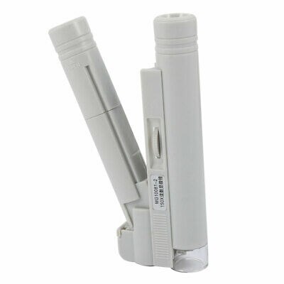 Handheld LED Light Double Tube Scale Microscope 150X Magnifier Loupe