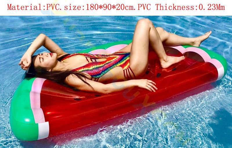 inflatable salad bar buffet ice bucket cup drink holder swimming bathing pool Floating row toy party decoration bar coasters: watermelon