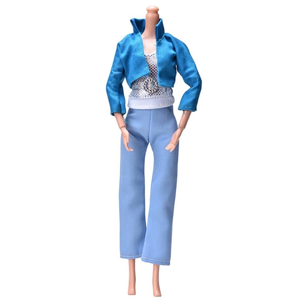 3 stks/partij Pakken voor Barbies Handgemaakte Pop Kleding Broek Vest Jas