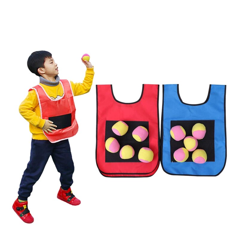 Puntelli gioco Maglia tutto'aperto Genitore-bambino interattivo Maglia Sfera Appiccicosa Giochi tutto'aperto di Lancio Appiccicoso Bersaglio Collettiva Gioco di Bastone