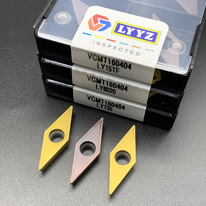 VCMT160404 VCMT160408 LY15TF LY6020 LY735 internal Turning Tools Carbide insert Lathe Tool VCMT 160404 VCMT160408 turning insert