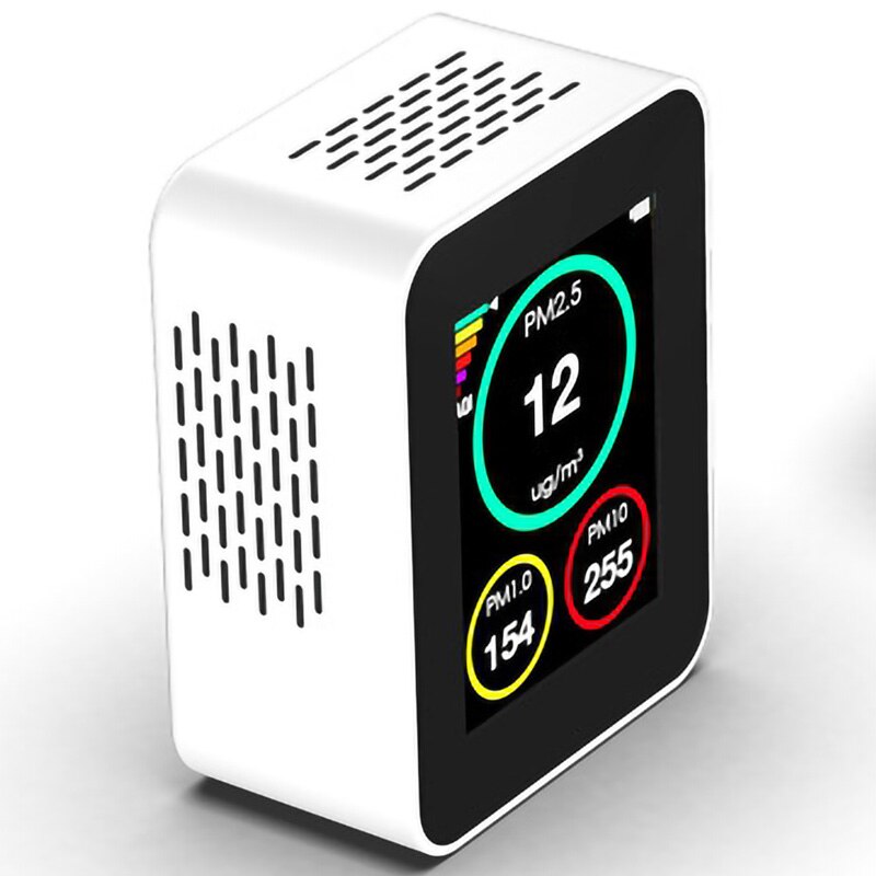 Luchtdetector  pm2.5 neveldeeltjesdetector  pm1.0 detecteert  pm10 stofdeeltjesinstrument