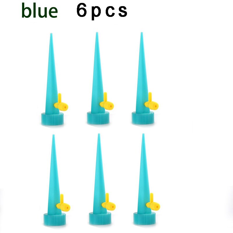12 pièces Auto goutte à goutte arrosage arrosage jardin pour bouteille plantes ménagers jardinage eau goutteur kit système fleur Auto-abreuvoir: 6 pcs blue