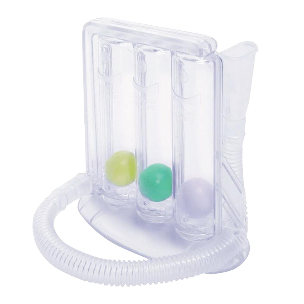 Vital Capacity Breathing Trainer Incentive Spirometer Lung Breathing Exerciser Rehabilitation Training Tool Three Ball Tester: Default Title