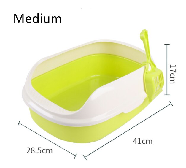Caja de arena para perros y gatos, inodoro antisalpicaduras de peluche con pala, caja de arena para cachorros, Arenero de Interior para el hogar: Medium Yellow