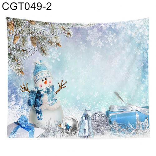 Snemand træ print væg gobelin juledekoration tæppe vægophængning gobelin dug tæppe baggrund stof gobelin: Kgt 049 2