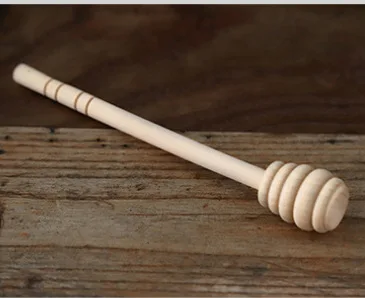 Szklany słoik na miód z pokrywką, przezroczysty słoik na dżem, prążkowana szklana butelka, domowa kuchnia, pojemnik do przechowywania miodu z mieszadłem: Różowy