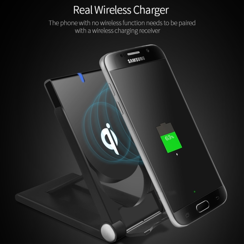 Qi Fast Wireless Charger For Samsung S9 S8 Plus chargeur induction For iPhone Xs Max 8 X Charge Stand For 2100mah Xiaomi Mix 2s