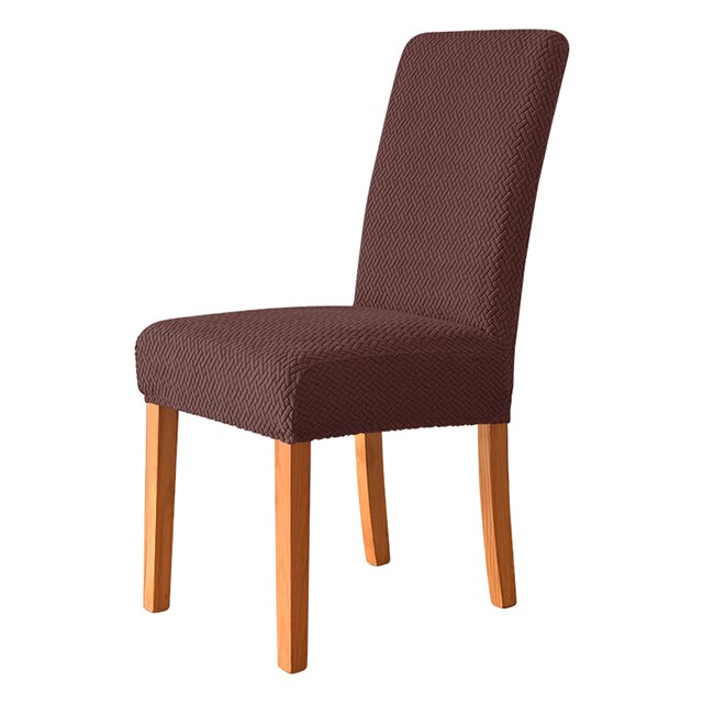 Housse De Chaise Extensible Jacquard Imperméable Avec Jupe - Gris, 45x38x38 Cm - Pour Salle à Manger, événements, Maison