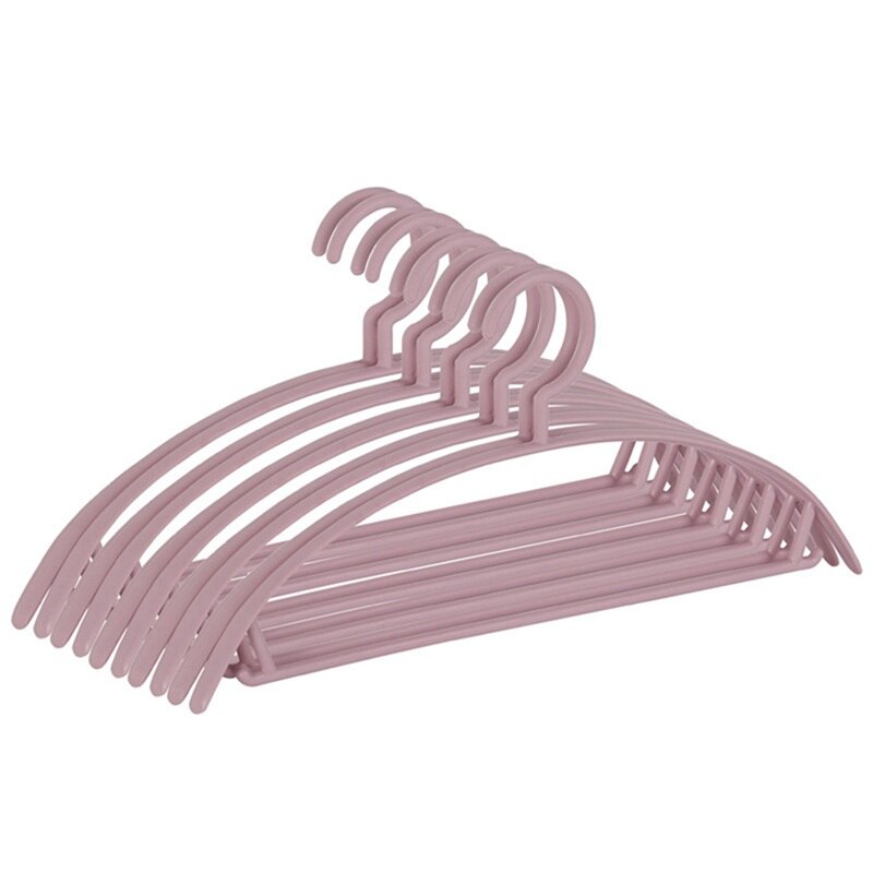 Semicircle Seamless Plastic Antiskid Coarsening Hanger Saves Space 360 Degree Hook Clothing Display Hanger: Pink