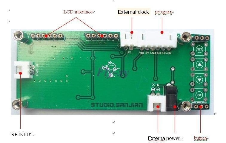 0.1Mhz ~ 1200Mhz Frequentie Meter PLJ-1601-C Frequentie Componenten Van De Frequentie Meting Display Module