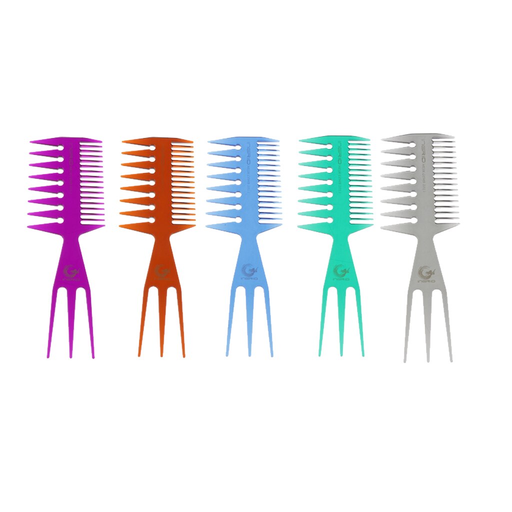 Peine para pelo graso 3 en 1 para hombres, peine para teñir, peinado de peluquería, diente ancho