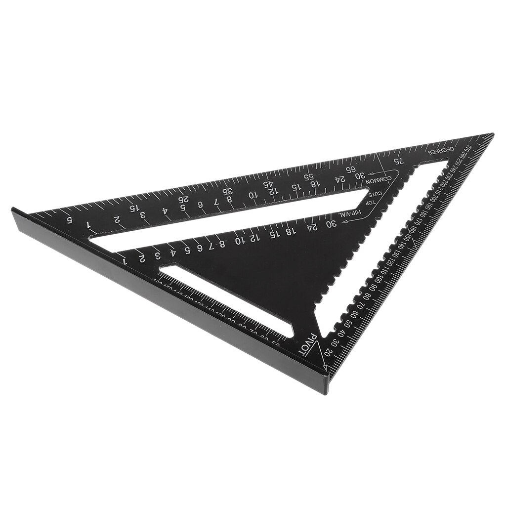 Aluminum Alloy Metric Triangle Ruler Angle Protractor Speed Square Woodwork Protractor Gauge High Precision Measuring Tool