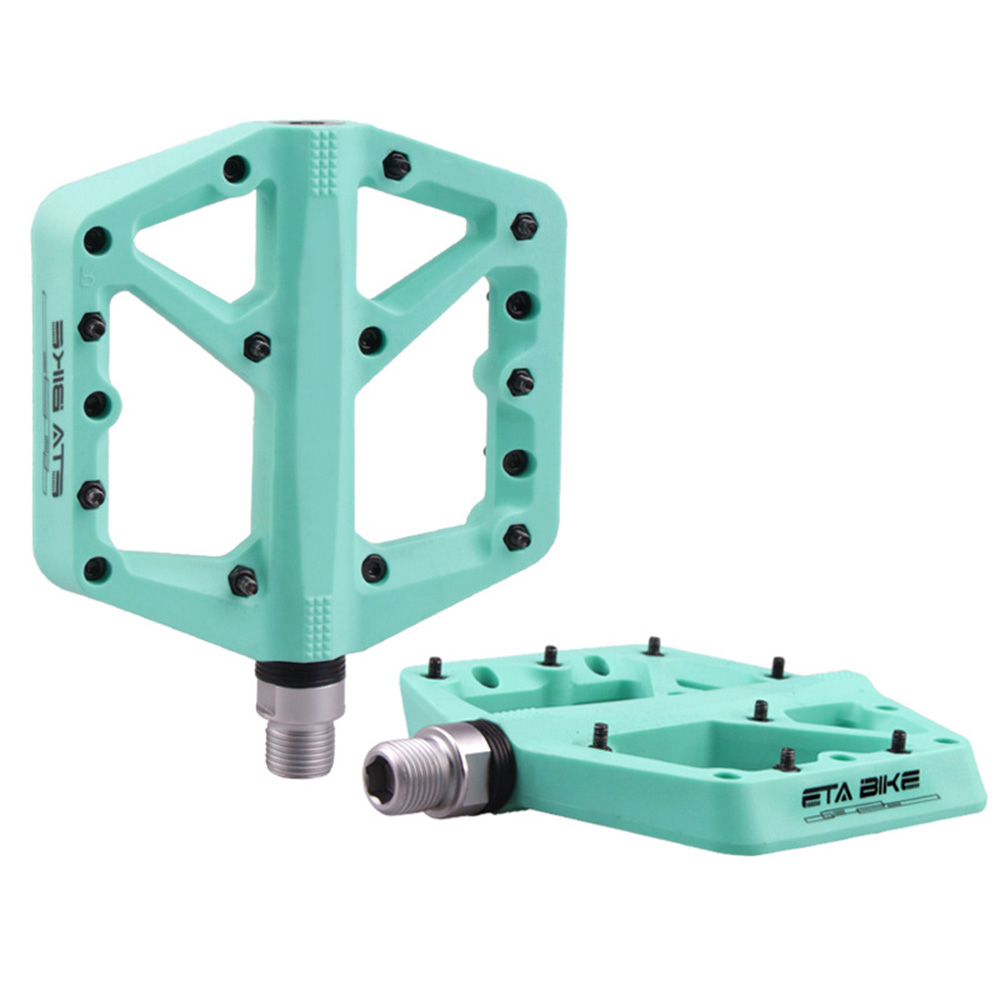 Pedales de bicicleta ultraligeros de aleación de aluminio, antideslizantes, CNC, BMX, MTB, Pedal de bicicleta de carretera, rodamiento sellado, piezas de bicicleta: Verde