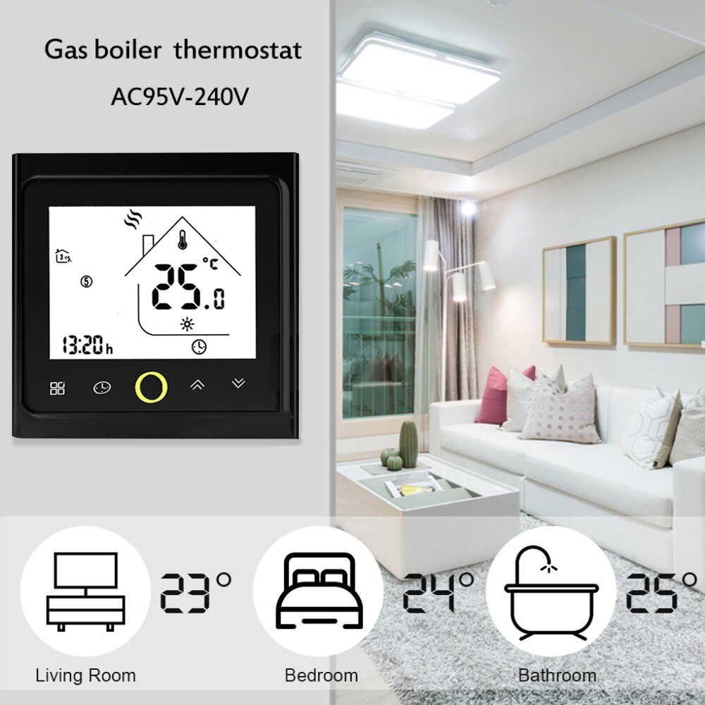 Thermostat Programming Water/Electric Heating /Gas Boiler Wifi /No/Modbus Thermostat Touch Screen Room Temperature Controller