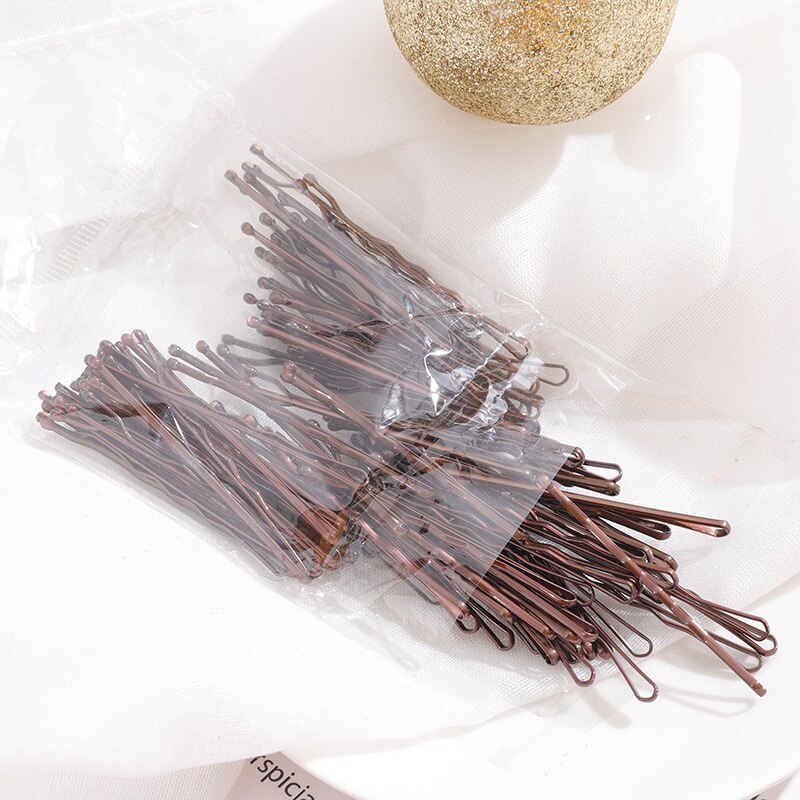 Épingles à cheveux invisibles pour femmes, 4 couleurs, 5cm, 100 pièces/ensemble, barrettes, accessoires