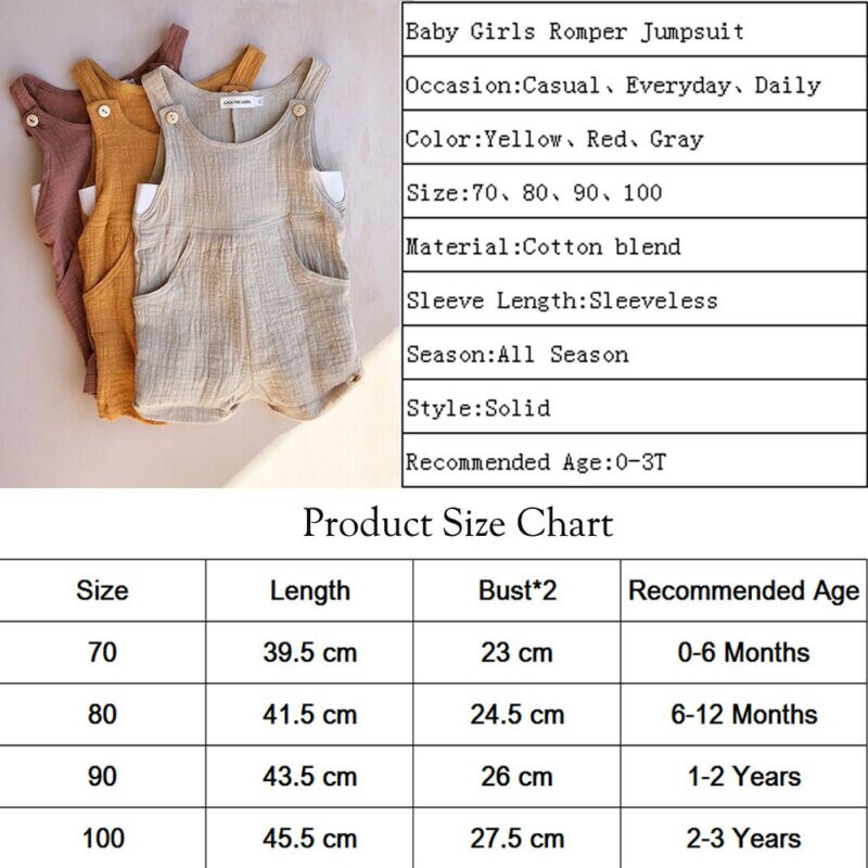 Katoenmix peuter baby jongen meisje kleding romper katoen linnen overall jumpsuit ouftit casual baby overalls match streetwear