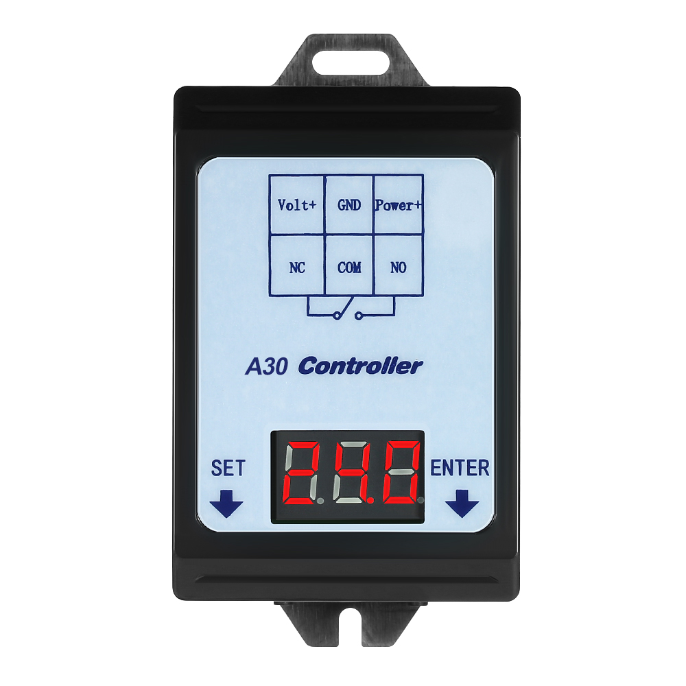 Controlador de interruptor de relé DC 6 ~ 80V detección de voltaje carga Monitor de descarga con estuche pantalla Digital detección de voltaje CC: S