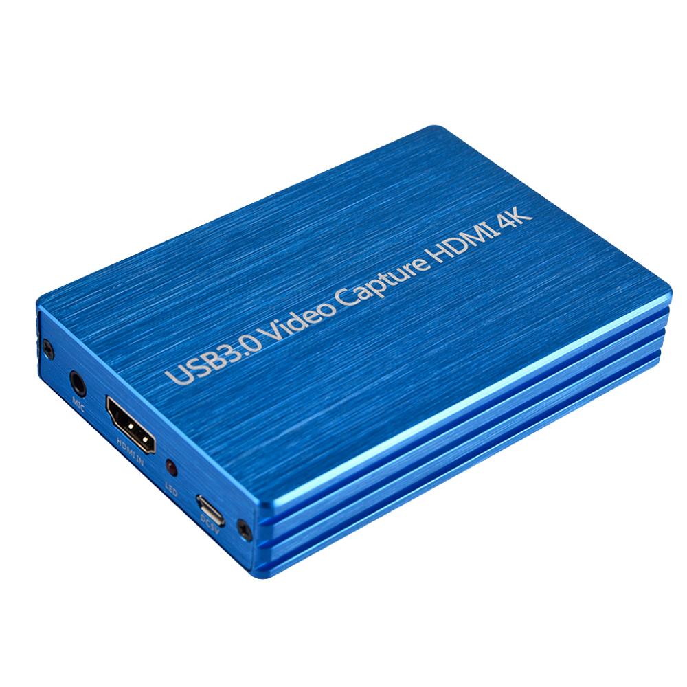 4K HDMI To USB 3.0 Video Capture Card Dongle 1080P 60fps HD Video Recorder Grabber For OBS Capturing Game Game Capture Card Live: Blue