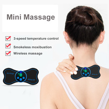 Elektrische Mini Hals Massager Vlinder Smart Ems Spierstimulator Rugpijn Relief Back Cervicale Fysiotherapie Massage