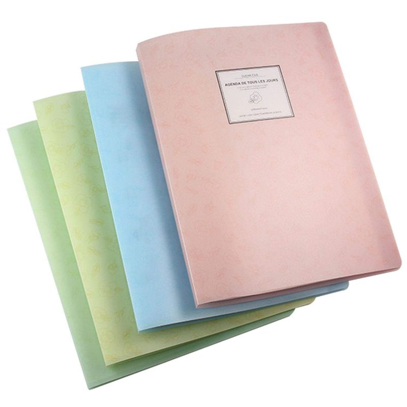 A4 Display Book Folder,Paper Storage Folder Plastic 20 Pockets