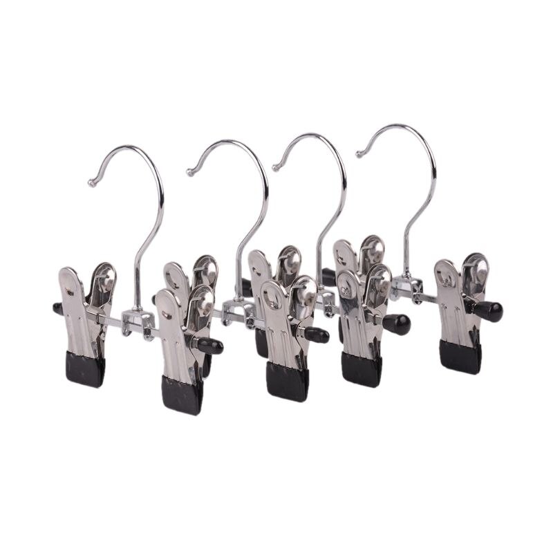 6 pièces réglable en acier inoxydable étagère à chaussures pantalon dossier botte cintre titulaire Portable voyage blanchisserie crochet suspendus vêtements chaussette Clip