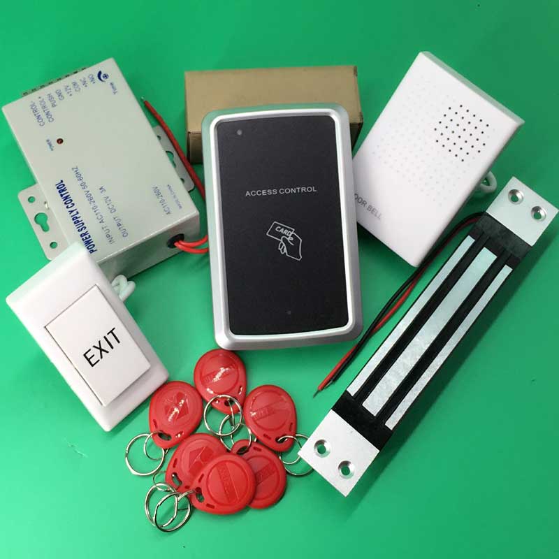 DIY RFID Without Keypad RFID Door Entry Access Control Kit + 180kg Embedded Magnetic Lock+ 12V power