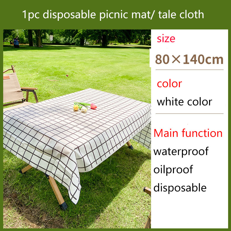 80X120Cm Wegwerp Tafelkleed Plastic Waterdicht Oliebestendig Tafelkleed Feest Buiten Bbq Geruit Streep Golfpatroon Picknickmatten: Paars