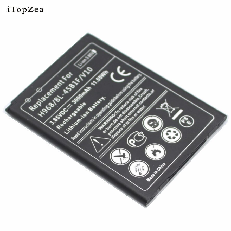 ITopZea-Batería de repuesto de BL-45B1F, cargador de pared Universal USB para LG V10 H968 H961N H900 H901 VS990 F600 F600L, 3x3000mAh
