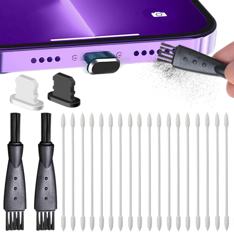 29Pcs Cleaning Brush Phone Charging Port Dust Plug For iPhone Mi Type C Speaker Watch Screen Cleaner Kit Keyboard Cleaning Tool