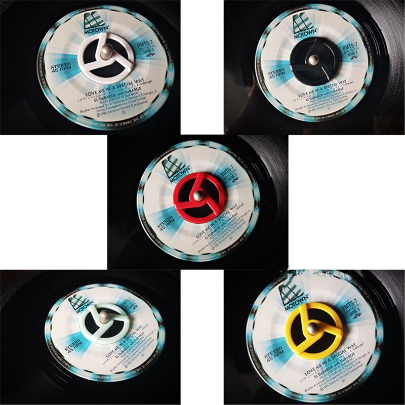 2Pcs 45 RPM Adapter Durable Plastic Center Adapter for 7 inch EP Record Vinyl