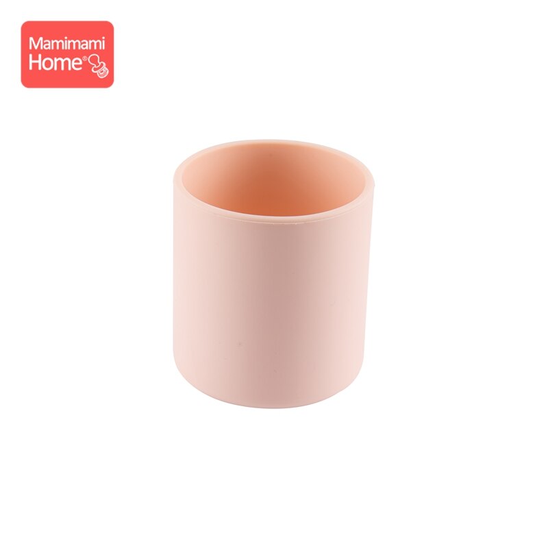 1pc baby drinkbekers voor training, waterbekers voor baby's, voedingsbekers voor peuters, drinkbekers van siliconen voor voedselveiligheid, drinkgerei voor kinderen: Perzik