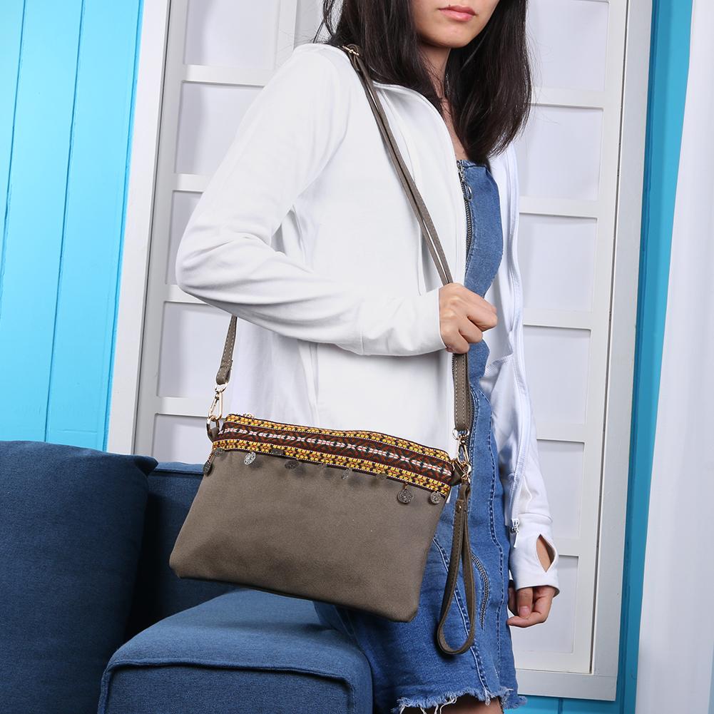 Handbags Portable Delicate Ethnic Style Messenger Bag Women PU Leather Shoulder Crossbody Shopping Handbag