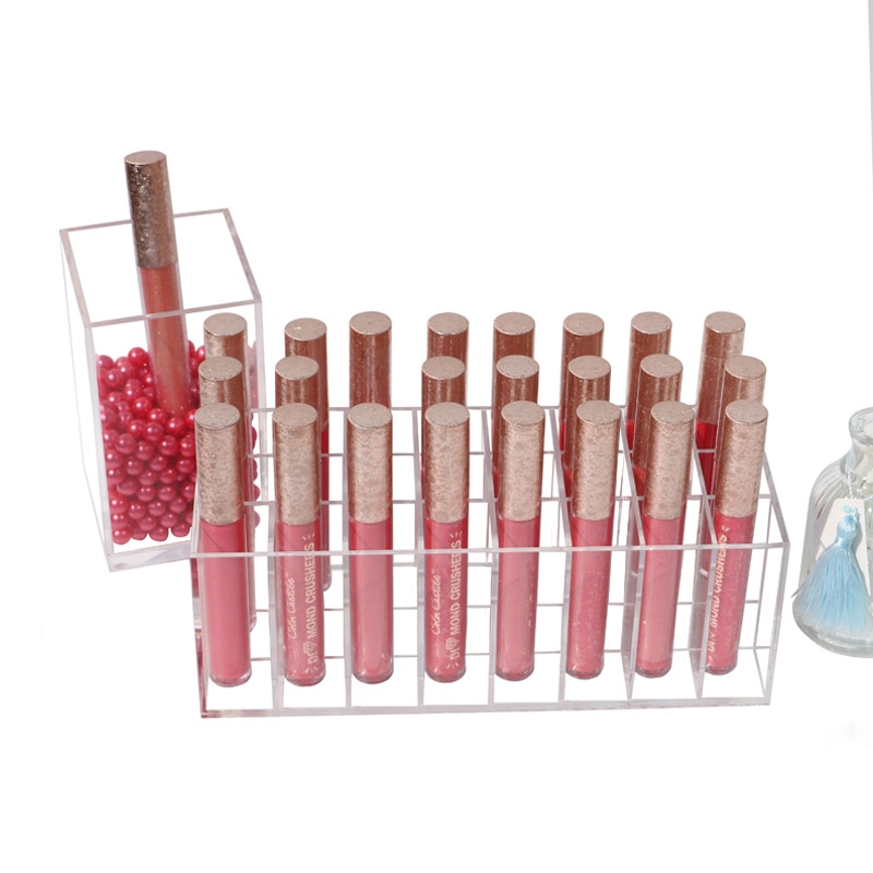 Acryl make-up organizer, lippenstifthouder, lipgloss opbergdoos, lippenstift opbergdoos 24 transparant