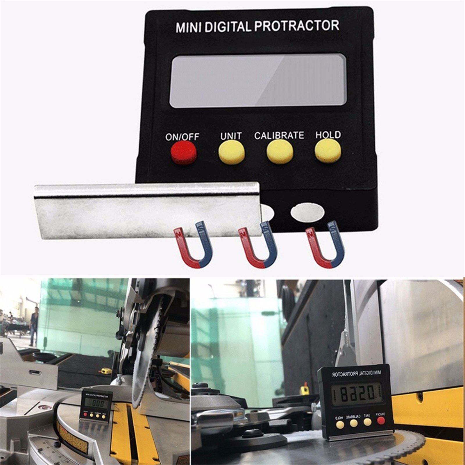 360 Degree Mini Digital Protractor Inclinometer Electronic Level Box Magnetic Base Measuring Tools Meter Finder Protractor