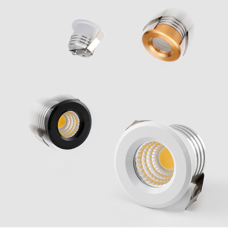 Dimbare inbouw led-plafondspot 3w 110v 220v cob downlight voor huisdecoratie, wijnkast, sieradenvitrine.