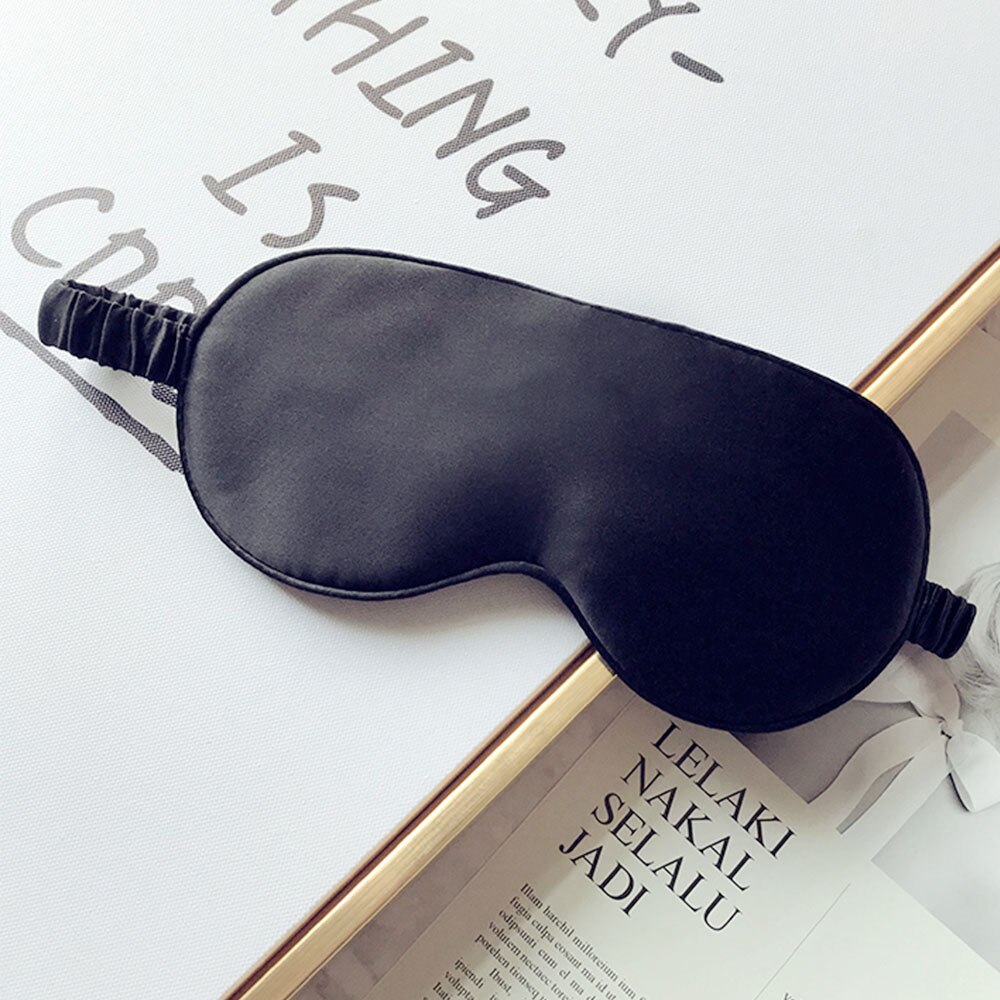 Máscara para dormir, máscara de olho de dormir 100% 3d, seda natural, máscara para os olhos, tampa macia e portátil, 20 peças venda dobrável: 20pcs black